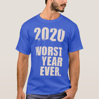 Slechtste jaar ooit 70s blauwe familie t-shirt