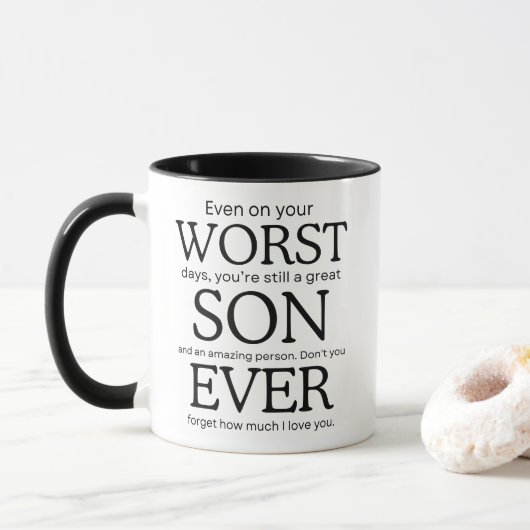 Slechtste zoon ooit mok (Met donut)