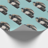 slechtvalk vogel kunst cadeaupapier (Hoek)