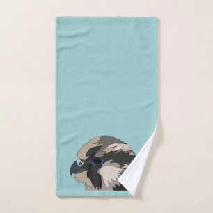 slechtvalk vogel kunst handdoek