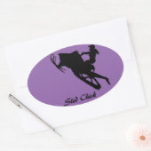 Sled Chick Ovale Sticker (Envelop)