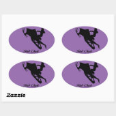 Sled Chick Ovale Sticker (Vel)