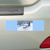 Sled Dog Racing Bumpersticker (Op auto)