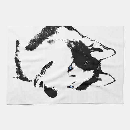 Sled Dog Towel Husky Malamute Tea Towel Theedoek (Horizontaal)