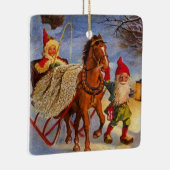 "Sled Ride at Night" van Jenny Nystrom Keramisch Ornament (Rechts)