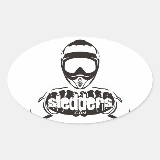 Sledders.com Stickers Vitre ovale (Devant)