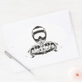 Sledders.com Stickers Vitre ovale (Enveloppe)