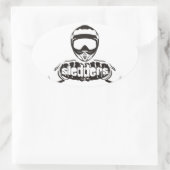 Sledders.com Stickers Vitre ovale (Sac)