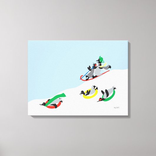 Sledding 18x24 Canvas Print (Voorkant)