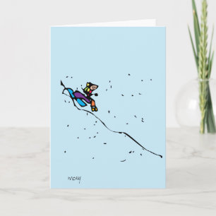 Sledding Feestdagen Kaart
