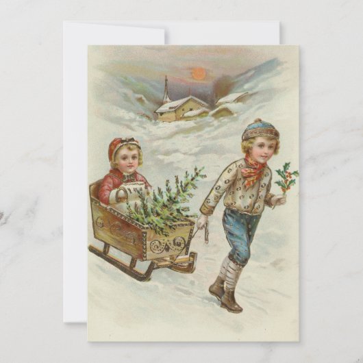 sledetocht | Vintage kerst (Voorkant)