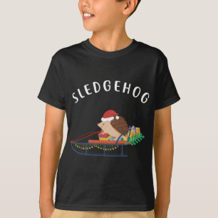 Sledgehog, Grappig schattig dier egel kerst T-shirt