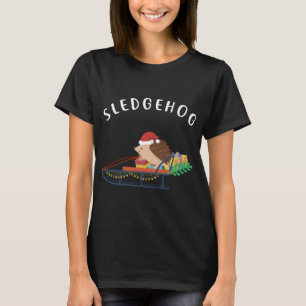 Sledgehog, Grappig schattig dier egel kerst T-shirt