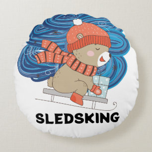 Sledsking rond kussen