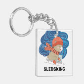 Sledsking sleutelhanger (Voorkant Links)