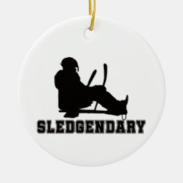 slee hockey sledgendarisch keramisch ornament