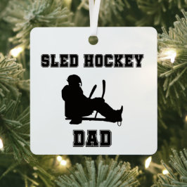 slee hockey vader kerst metalen ornament