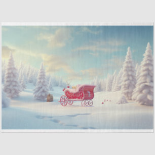 Slee in Sneeuw 2 Decoupage Papier