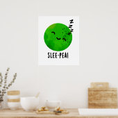 Slee-pea Grappige Sleeping Pea Pun Poster (Keuken)