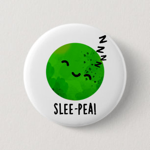 Slee-pea Grappige Sleeping Pea Pun Ronde Button 5,7 Cm