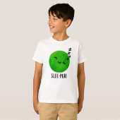 Slee-pea Grappige Sleeping Pea Pun T-shirt (Voorkant volledig)