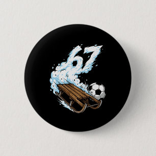 Slee Soka 67 Sneeuw Snelheid Grappige Wintersporte Ronde Button 5,7 Cm