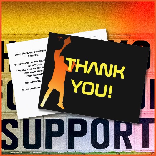 Sleek Black Modern Tech Graduation Briefkaart