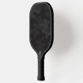 Sleek Camo Deep Black Dark Charcoal Tones Modern Pickleball Paddle (Links)