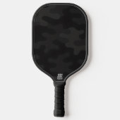 Sleek Camo Deep Black Dark Charcoal Tones Modern Pickleball Paddle (Achterkant)