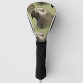 Sleek Congo-Afrikaanse grijze papegaai Golfheadcover (Voorkant)