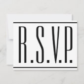 Sleek, Elegant, Event "R.S.V.P." Carte (Devant)
