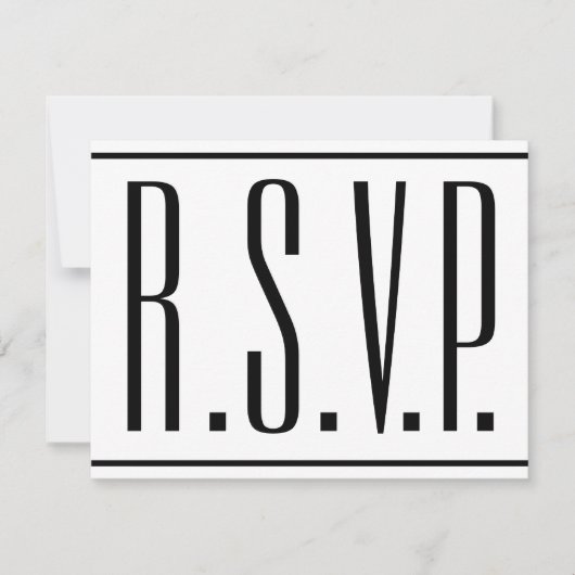 Sleek, Elegant, Event "R.S.V.P." Carte (Devant)