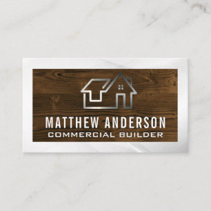 Sleek Home Logo Houten Planken Visitekaartje