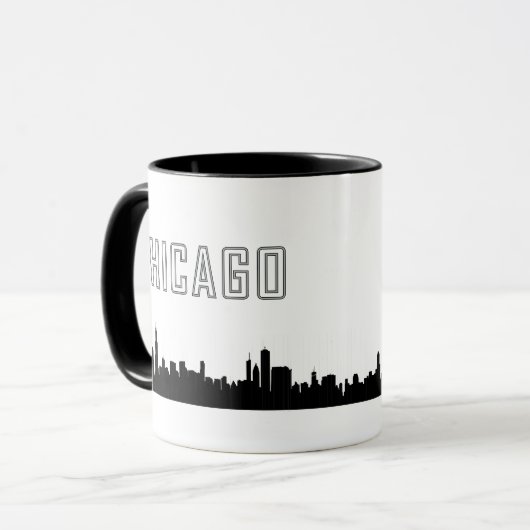 Sleek Icone Chicago Skyline Mug (Devant gauche)