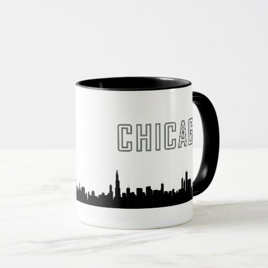 Sleek Icone Chicago Skyline Mug (Devant droit)