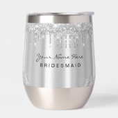 Sleek Luxury Glitter Drips Silver (Gauche)