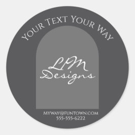 Sleek Minimalist Ronde Sticker