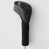 Sleek Monogrammed Black Chevron Golfheadcover (Schuin)