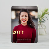 Sleek n Chic Graduation Foil Invitation (Debout devant)