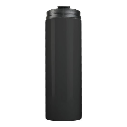 Sleek Solid Black Thermal Tumbler for Hot Drinks Thermosbeker (Voorkant)