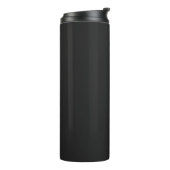 Sleek Solid Black Thermal Tumbler for Hot Drinks Thermosbeker (Gedraaid links)