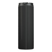 Sleek Solid Black Thermal Tumbler for Hot Drinks Thermosbeker (Achterkant)