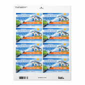 Sleek Split Residential pressure washing Design Etiket (Full Sheet)