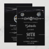 Sleek Sports Voiture Anniversaire Invitation (Devant / Derrière)