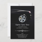Sleek Sports Voiture Anniversaire Invitation (Dos)