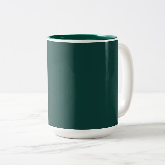 Sleek Two-Tone Mug in Deep Hunter Green Finish (Devant droit)