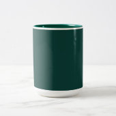 Sleek Two-Tone Mug in Deep Hunter Green Finish Tweekleurige Koffiemok (Center)
