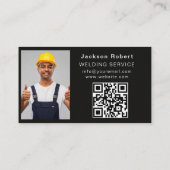 Sleek Welder Welding Metal Fabricator Metalwork Visitekaartje (Achterkant)