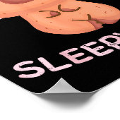 Sleeng Capybara Pajamas Nightgown Sleepybara Roden Poster (Hoek)