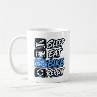 Sleep Eat Bike Repeat Koffiemok